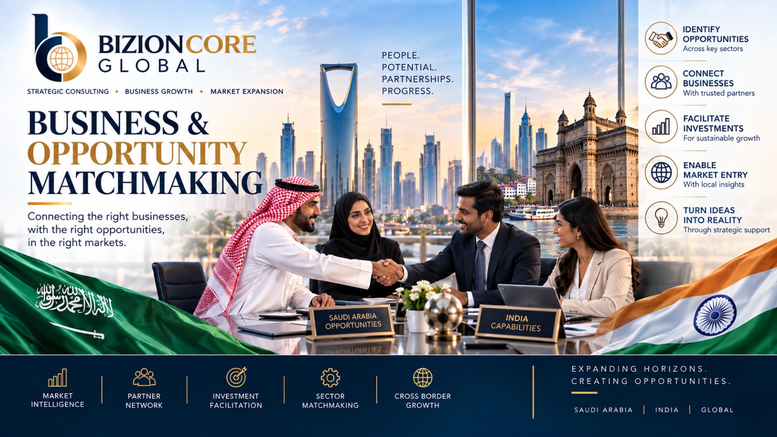 Business & Opportunity Matchmaking &mdash; Bizioncore Global Boardroom Signing